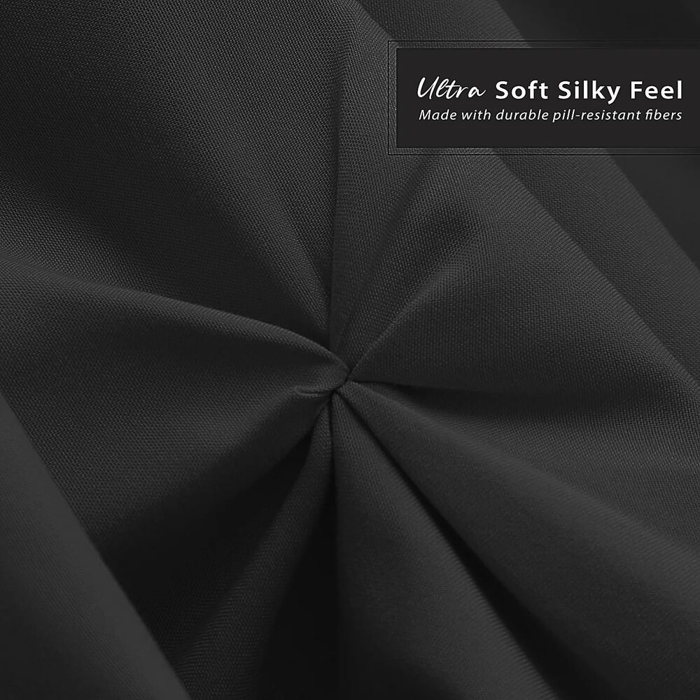 14" Tailored Pinch Pleated Bed Skirt Dust Ruffle by Nesti Queen Black - Picture 6 of 6
